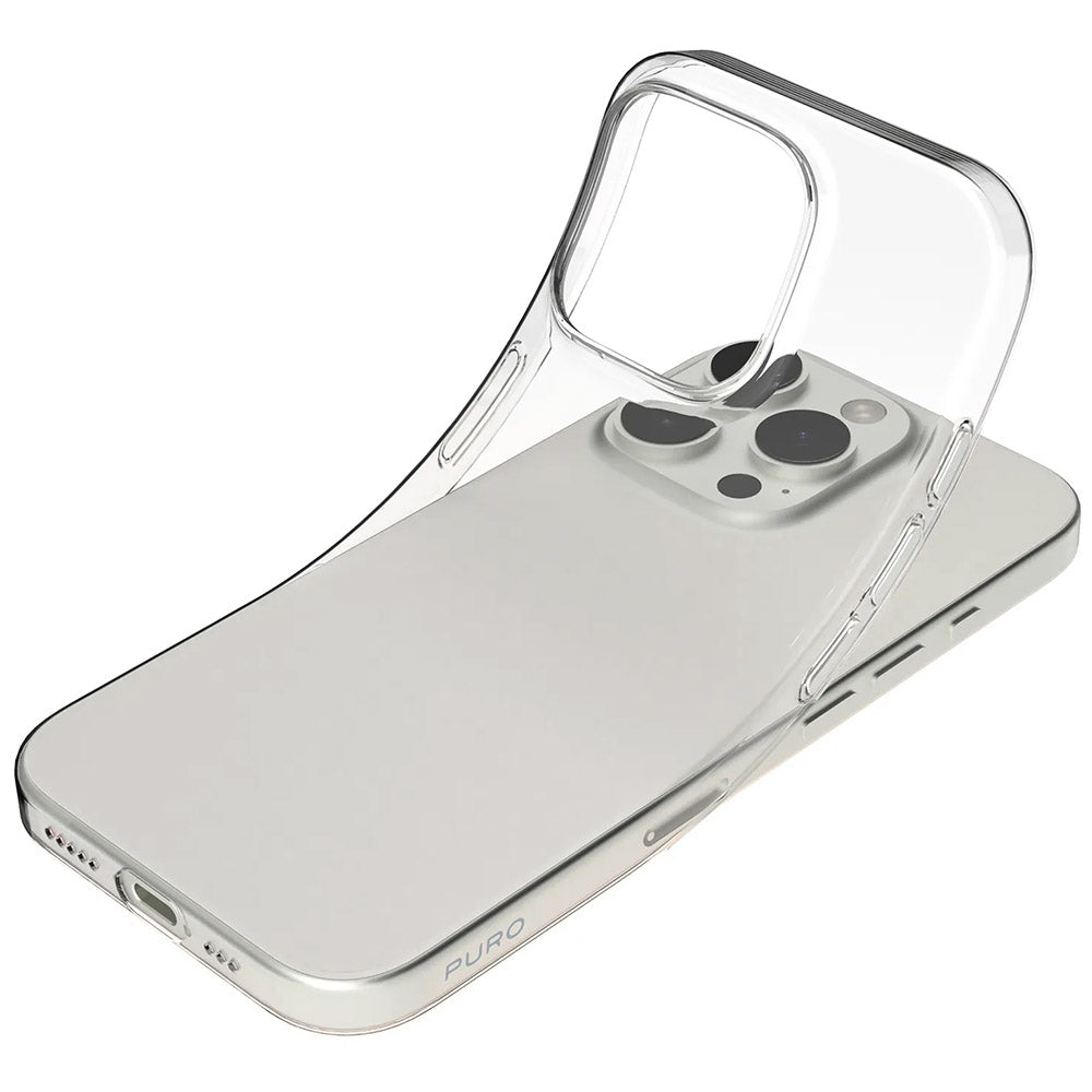 Handyhülle für iPhone 16 Pro, Puro 0.3 Nude, Transparent