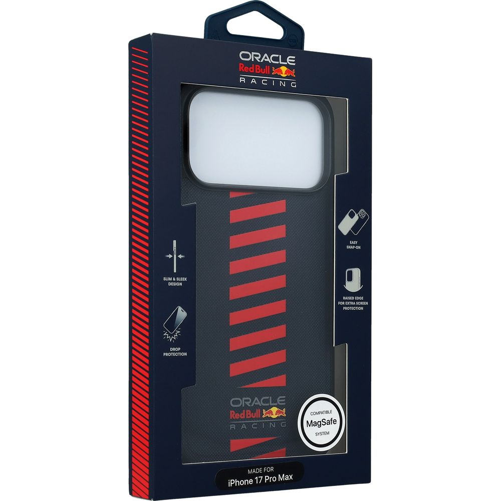 Handyhülle für iPhone 17 Pro Max, Red Bull Meshed Powerbar mit MagSafe, Dunkelblau