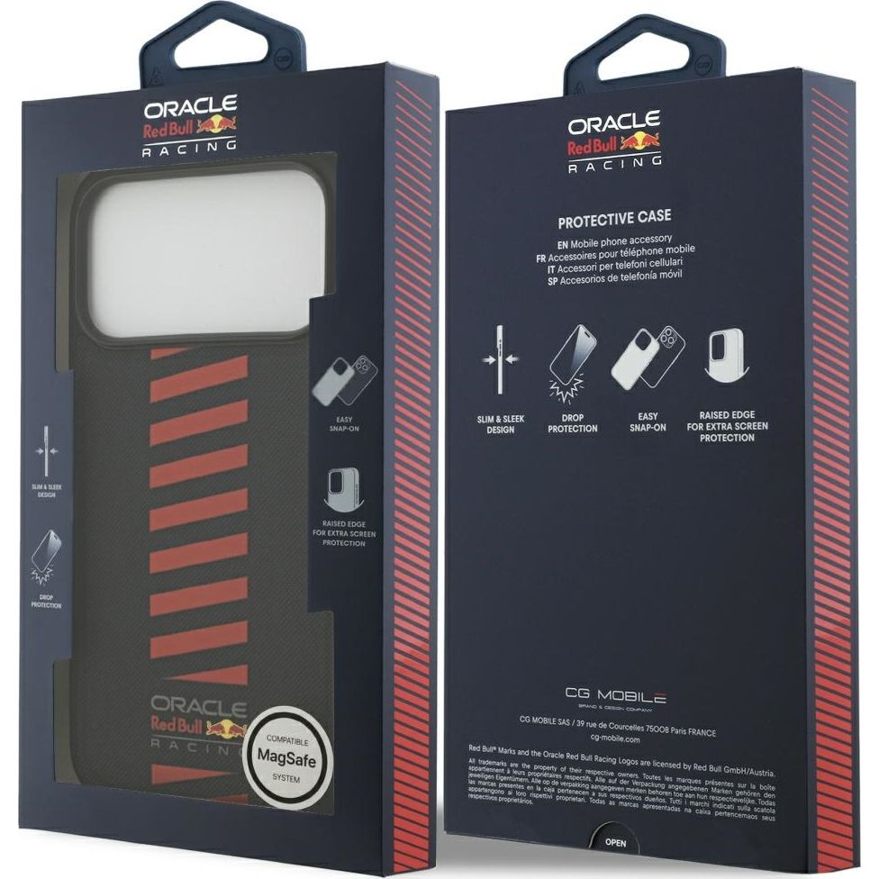Handyhülle für iPhone 17 Pro Max, Red Bull Meshed Powerbar mit MagSafe, Dunkelblau