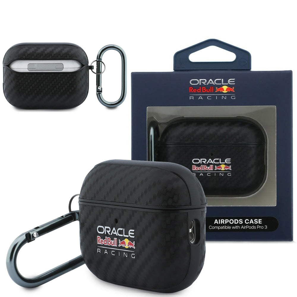 Schutzhülle Red Bull Logo Carbon für AirPods Pro 3, Schwarz