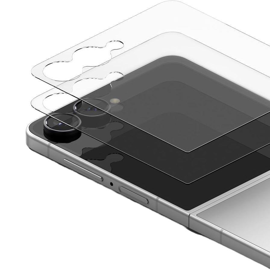 Gehärtetes Bildschirmglas mit Applikator für Galaxy Z Flip8, Ringke Cover Display Pro, Transparent, 2 Stück
