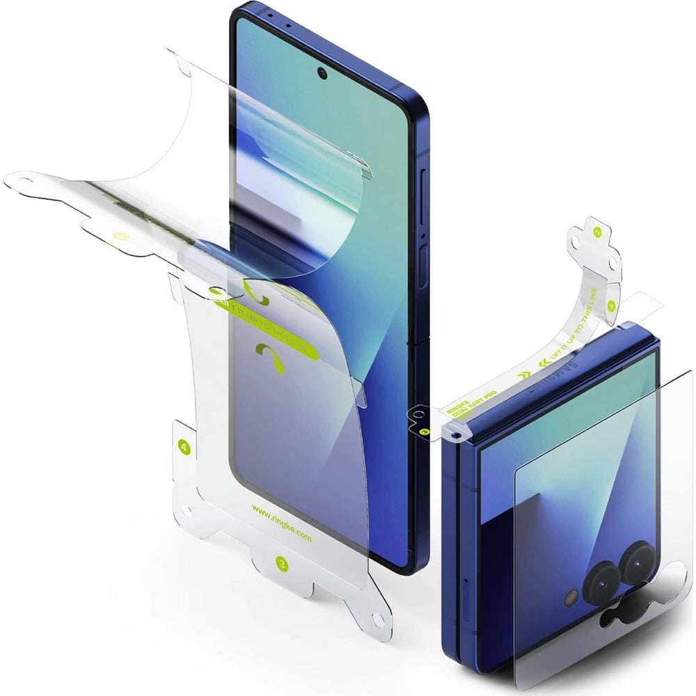 Folie + Gehärtetes Glas Set für Galaxy Z Flip7, Ringke Rearth 3in1 Protector