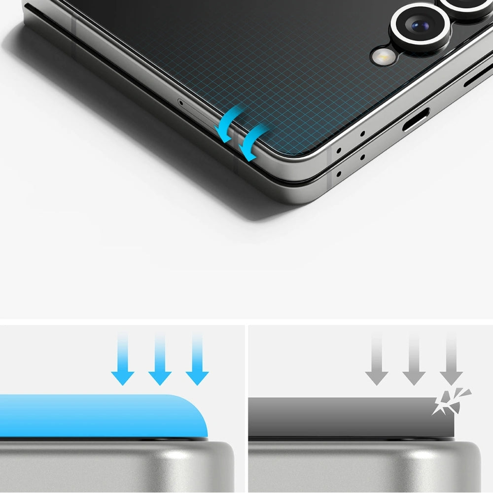 Folie + Gehärtetes Glas Set für Galaxy Z Flip7, Ringke Rearth 3in1 Protector