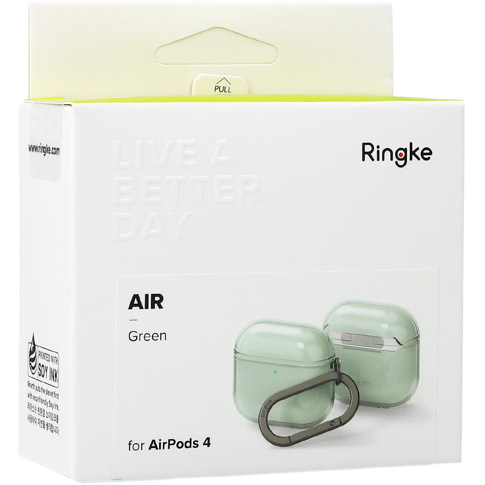 Schutzhülle für Apple AirPods 5 / 4, Ringke Air, Transparent und Grün