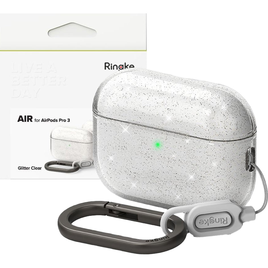 Schutzhülle für Apple AirPods Pro 3, Ringke Air, Transparent mit Brokat