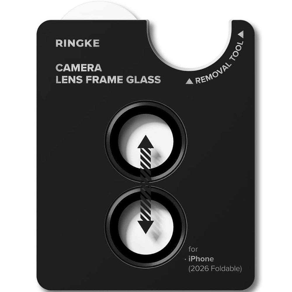 Kameraschutz für iPhone Duo, Ringke Camera Lens Frame Glass, 2-Pack, Schwarz (7/8)