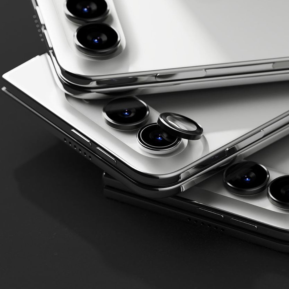 Kameraschutz für iPhone Duo, Ringke Camera Lens Frame Glass, 2-Pack, Schwarz (8/8)