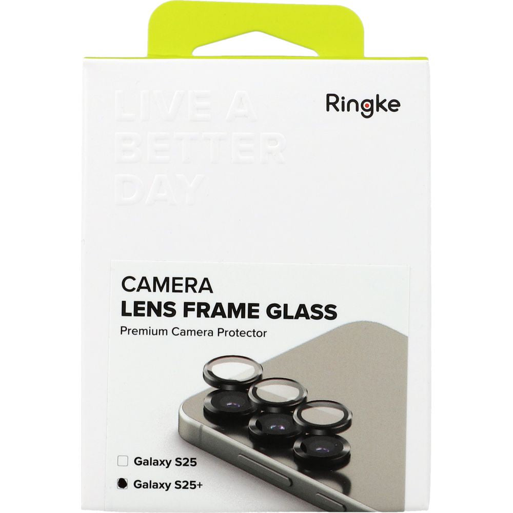 Kameraschutz für Samsung Galaxy S25 Plus, Ringke Camera Lens Frame Glass, 2-Pack, Schwarz