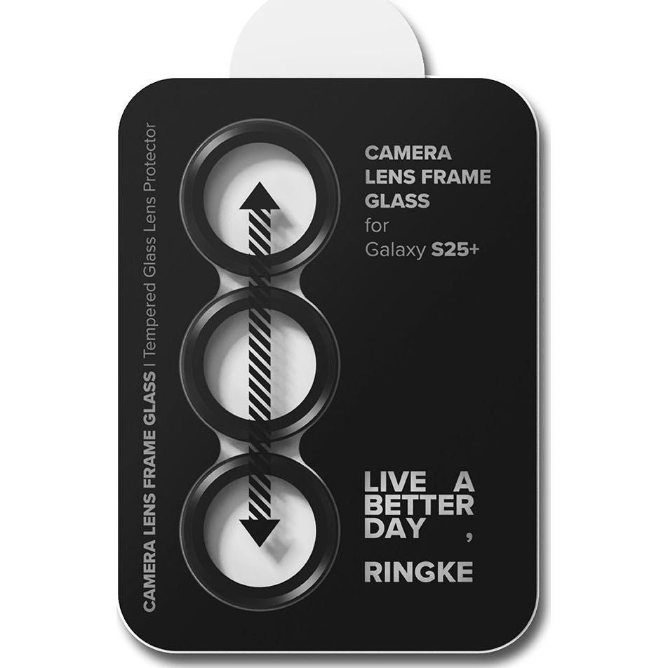 Kameraschutz für Samsung Galaxy S25 Plus, Ringke Camera Lens Frame Glass, 2-Pack, Schwarz