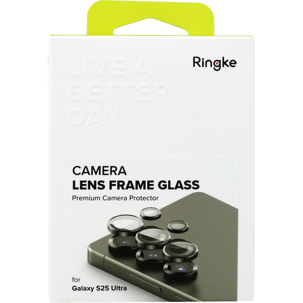 Kameraschutz für Samsung Galaxy S25 Ultra, Ringke Camera Lens Frame Glass, 2-Pack, Schwarz
