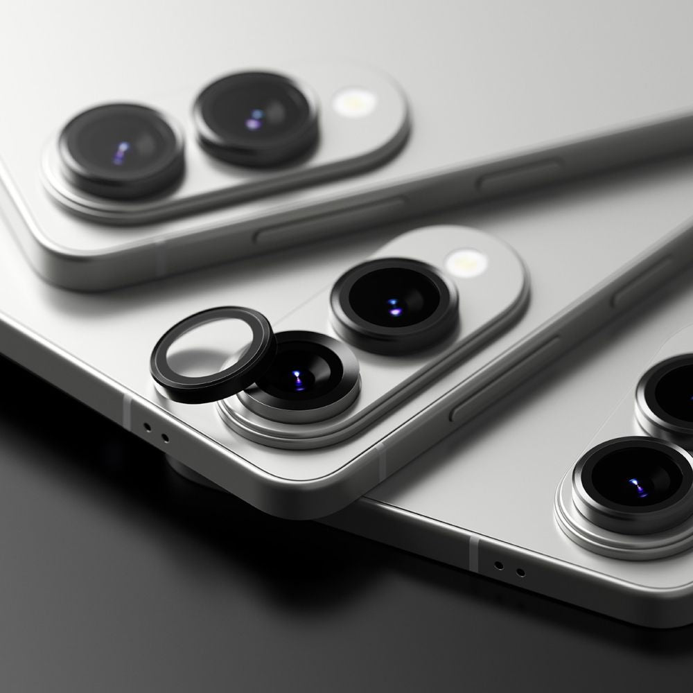 Kameraschutz für Galaxy S25 Edge, Ringke Camera Lens Frame Glass, Schwarz