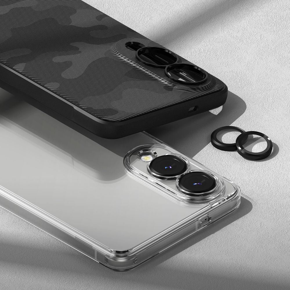 Kameraschutz für Galaxy S25 Edge, Ringke Camera Lens Frame Glass, Schwarz