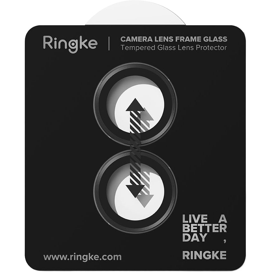 Kameraschutz für iPhone 17, Ringke Camera Lens Frame Glass, 2-Pack, Schwarz und Transparent