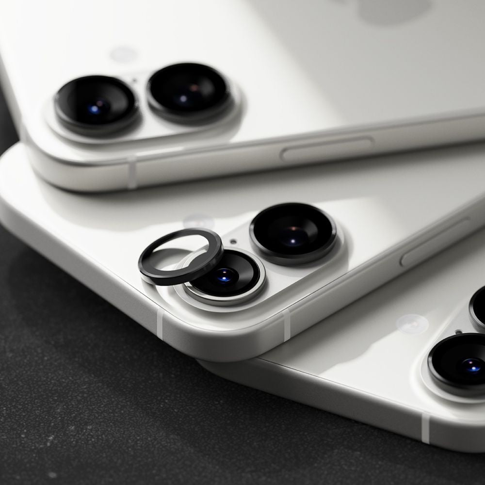 Kameraschutz für iPhone 17, Ringke Camera Lens Frame Glass, 2-Pack, Schwarz und Transparent