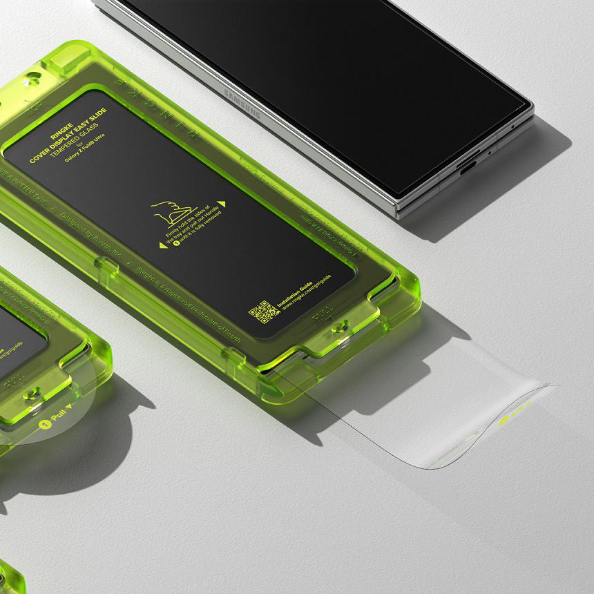 Gehärtetes Bildschirmglas mit Applikator für Galaxy Z Fold8 Ultra, Ringke Cover Display Easy Slide, Transparent, 2 Stück