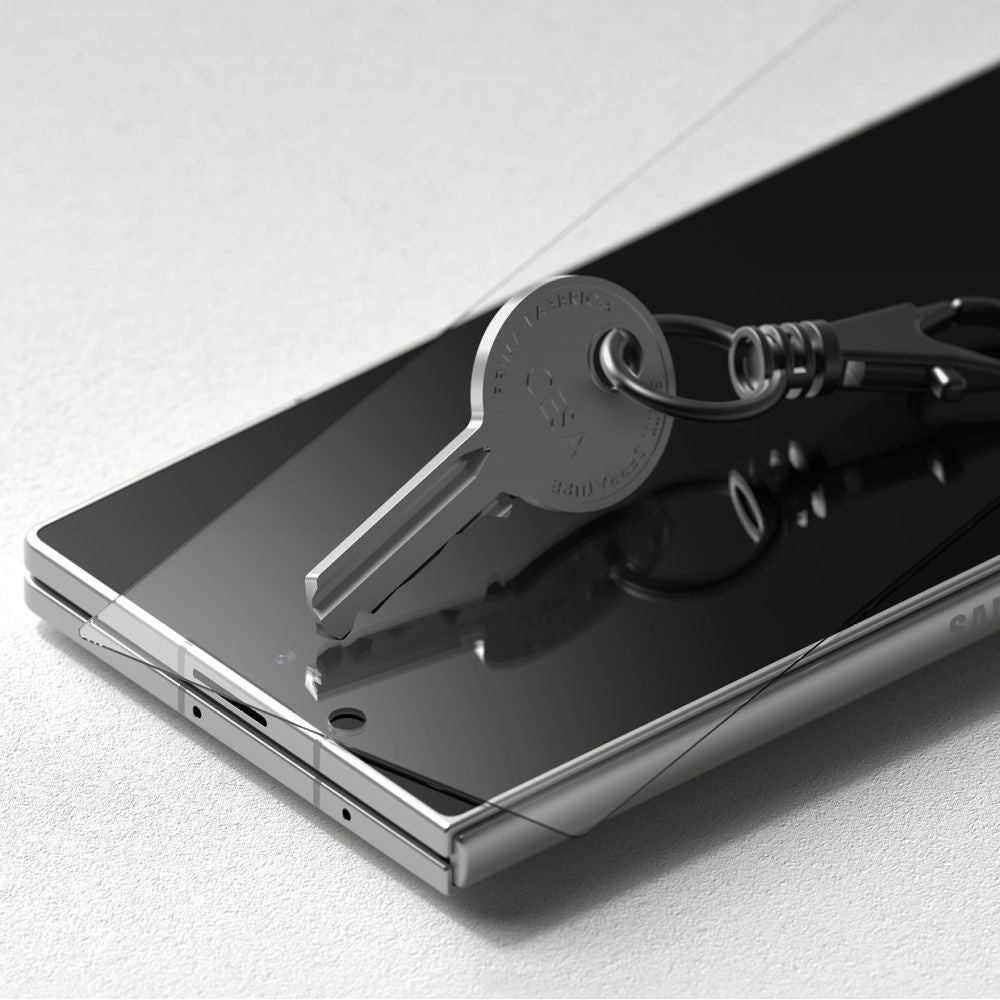 Gehärtetes Bildschirmglas mit Applikator für Galaxy Z Fold7, Ringke Cover Display Easy Slide, Transparent, 2 Stück
