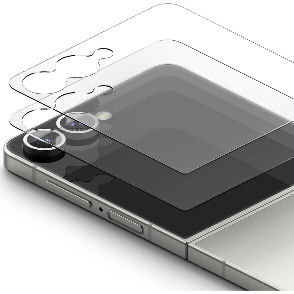 Gehärtetes Bildschirmglas mit Applikator für Galaxy Z Flip7, Ringke Cover Display Pro, Transparent, 2 Stück