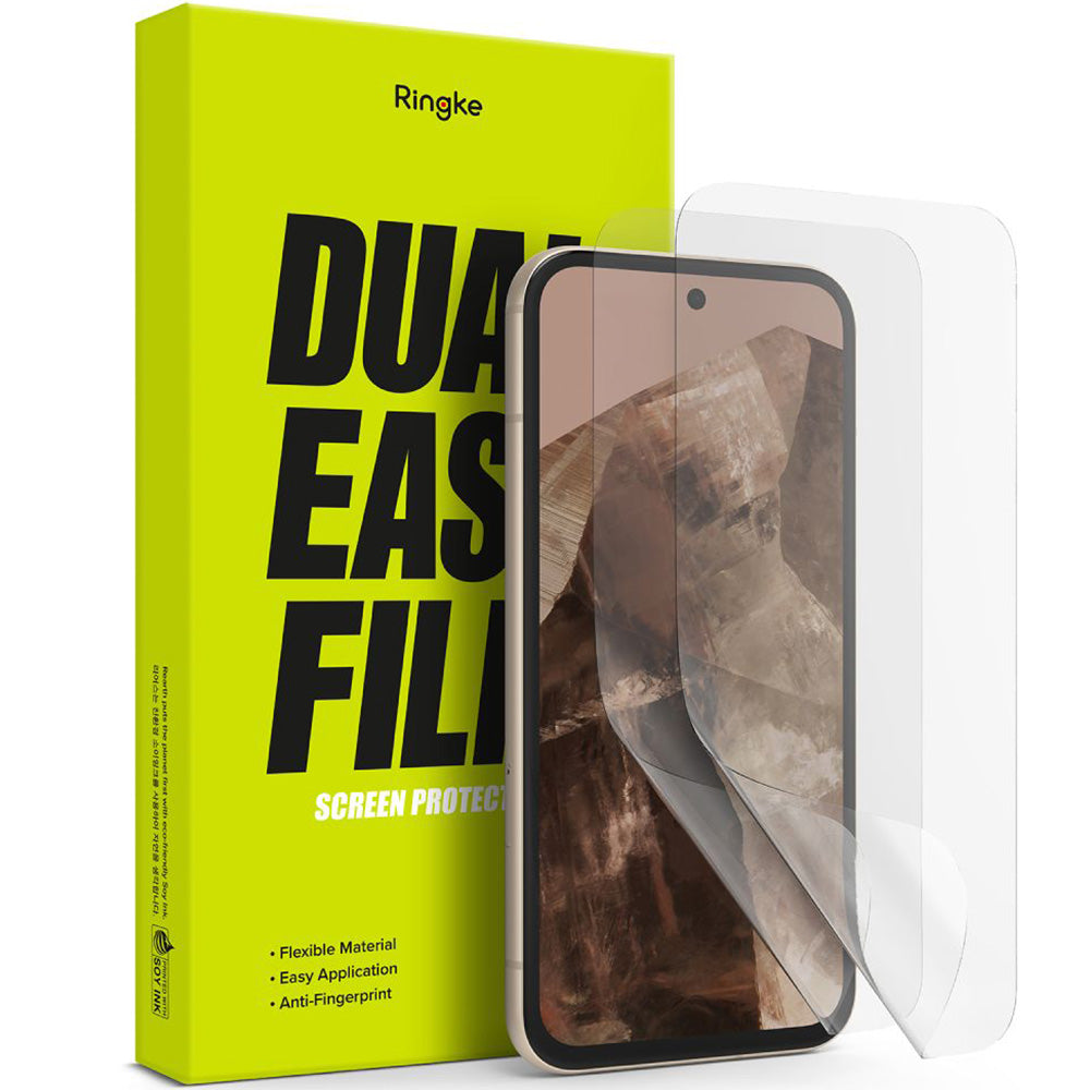 Hydrogel-Bildschirmfolie für Google Pixel 8A, Ringke Dual Easy Film Full Cover, 2 Stück