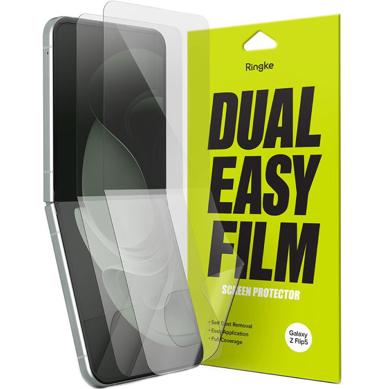 Hydrogel-Bildschirmfolie Ringke Dual Easy Film Full Cover für Galaxy Z Flip4 / 5, 2 Stück