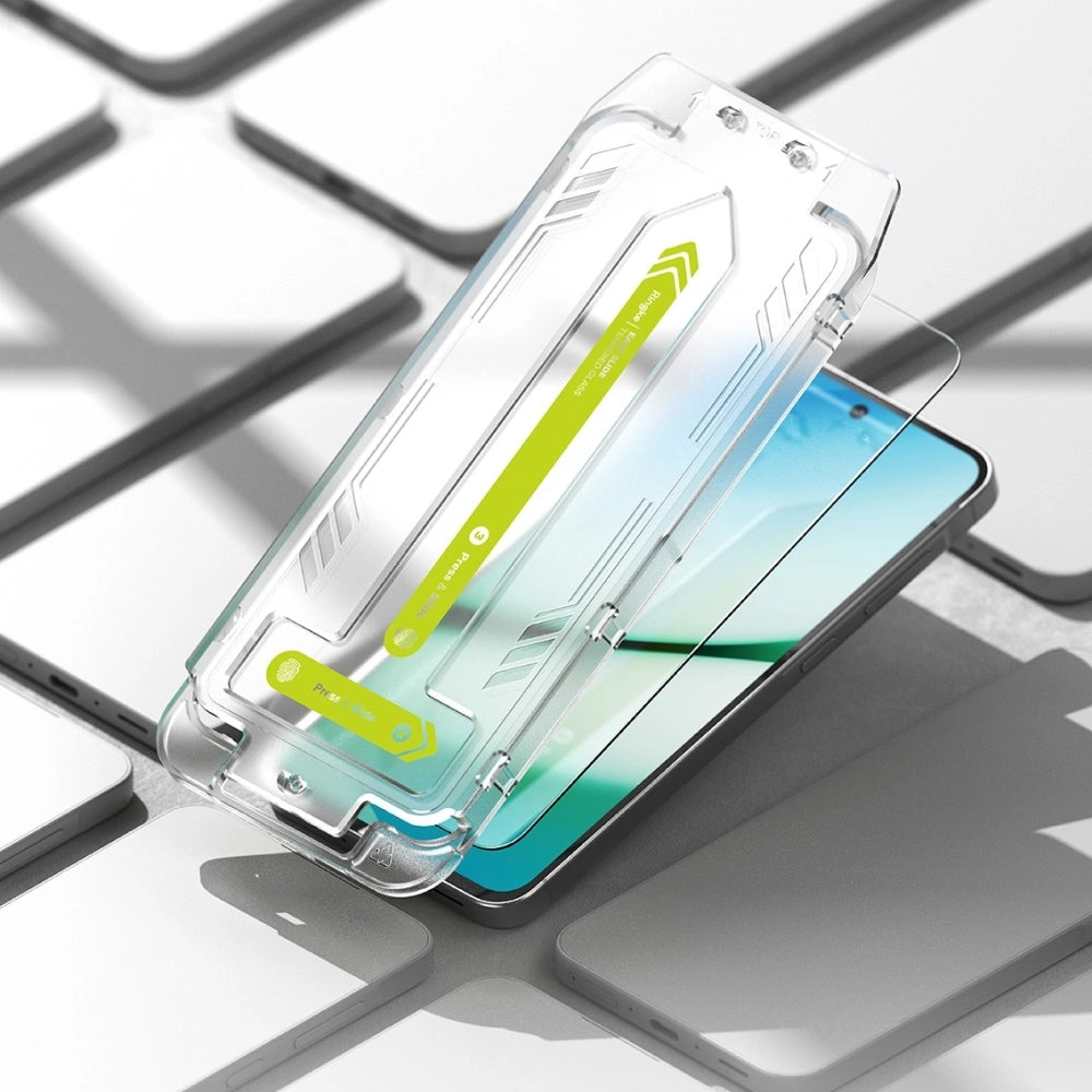 Gehärtetes Bildschirmglas mit Applikator für Galaxy A36 5G, Ringke Easy Slide, Transparent, 2 Stück