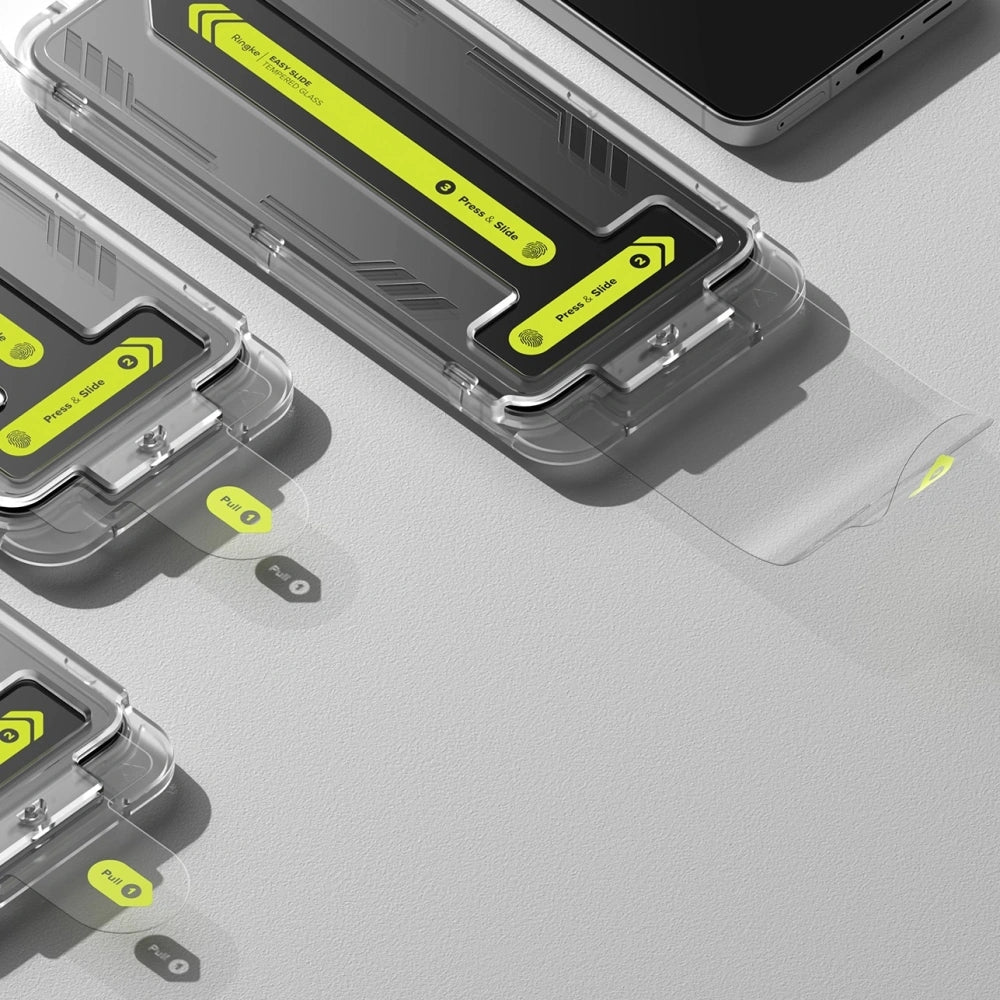 Gehärtetes Bildschirmglas mit Applikator für Galaxy A36 5G, Ringke Easy Slide, Transparent, 2 Stück