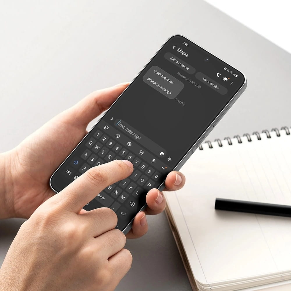 Gehärtetes Bildschirmglas mit Applikator für Galaxy A56 5G, Ringke Easy Slide, Transparent, 2 Stück