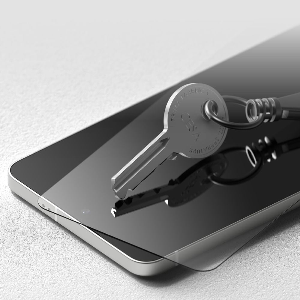 Gehärtetes Bildschirmglas mit Applikator für Galaxy S25 Edge, Ringke Easy Slide, Transparent, 2 Stück