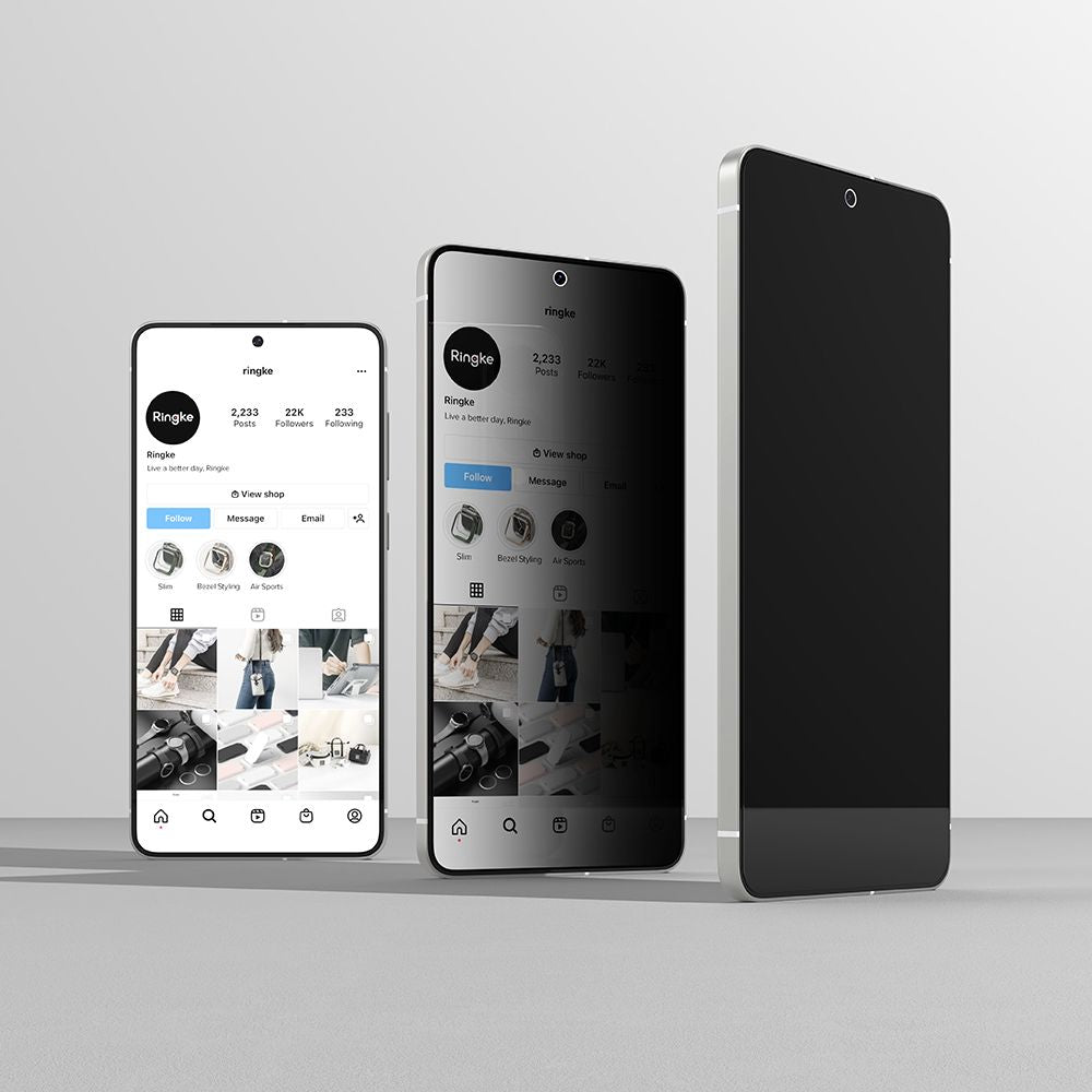 Sichtschutzglas mit Applikator für Galaxy S25 Edge, Ringke Easy Slide, 2 Stück