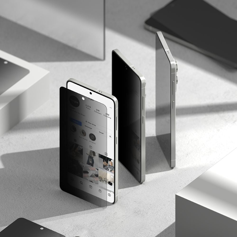 Sichtschutzglas mit Applikator für Galaxy S25 Edge, Ringke Easy Slide, 2 Stück