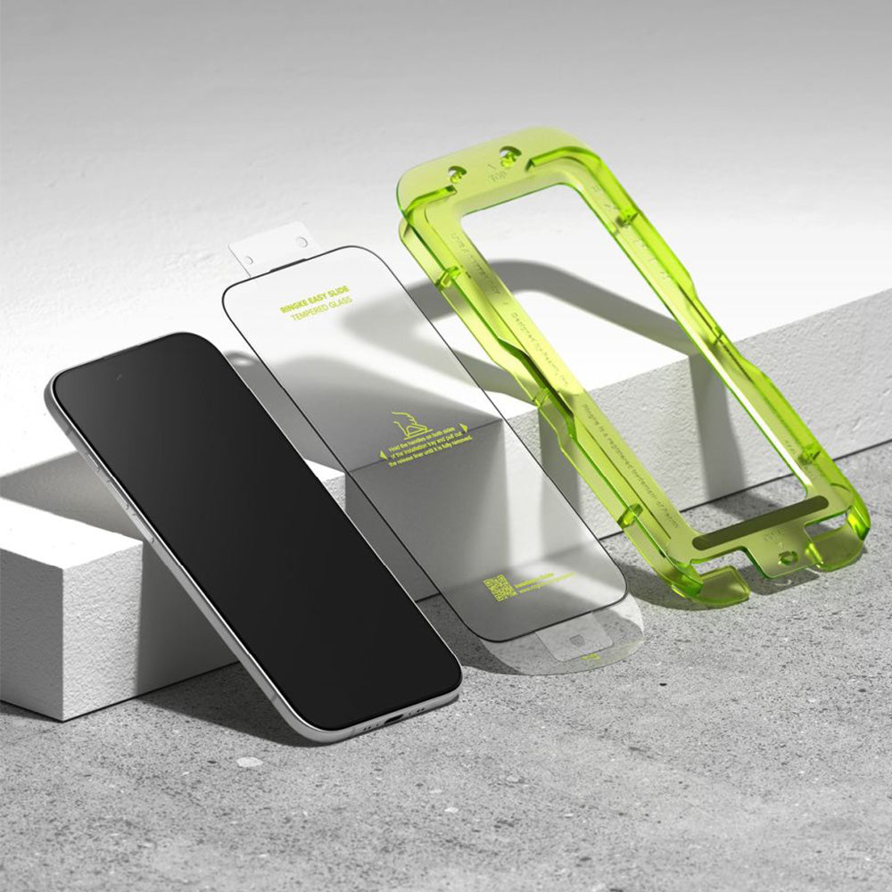 Gehärtetes Bildschirmglas mit Applikator für iPhone Air, Ringke Easy Slide, 2 Stück