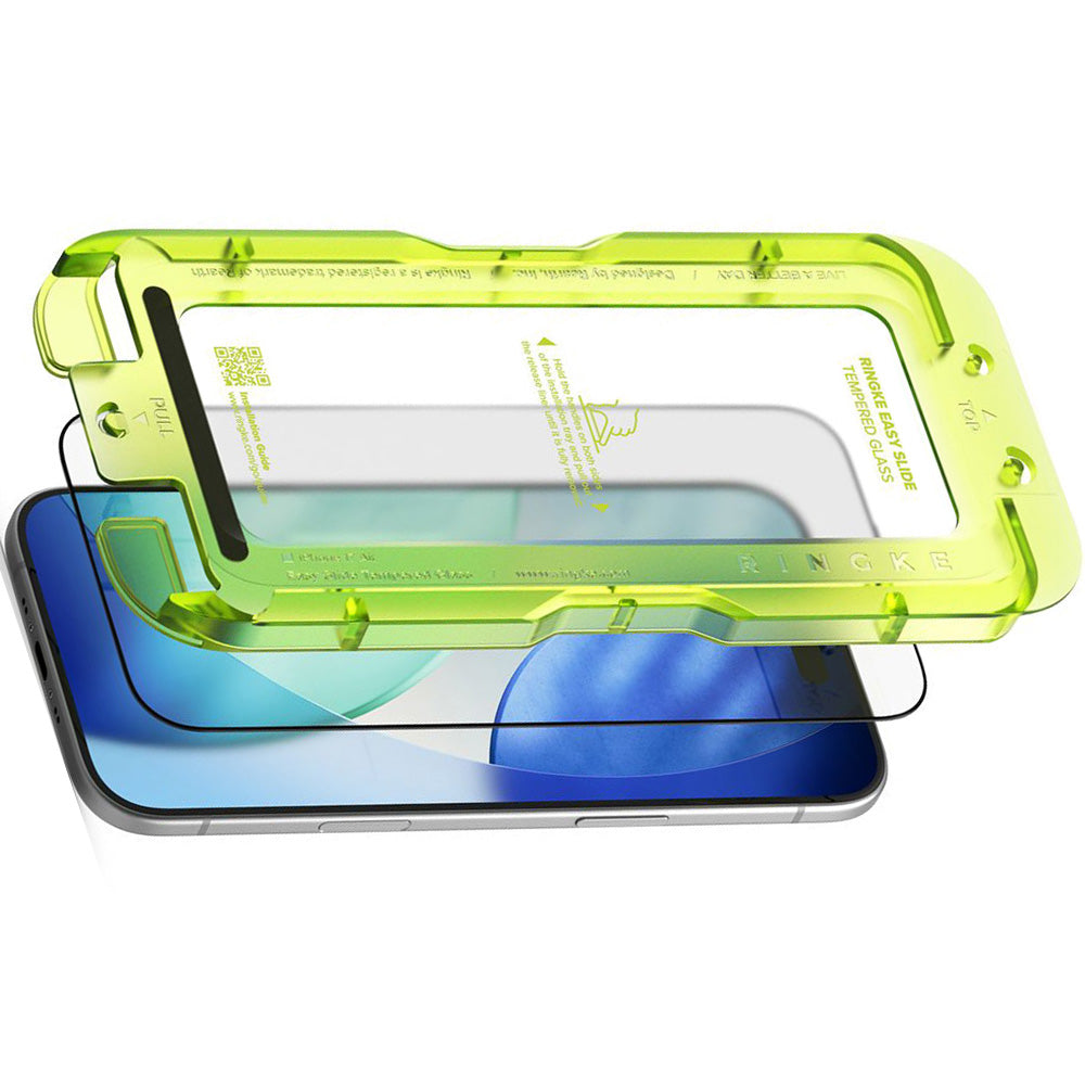 Gehärtetes Bildschirmglas mit Applikator für iPhone Air, Ringke Easy Slide, 2 Stück