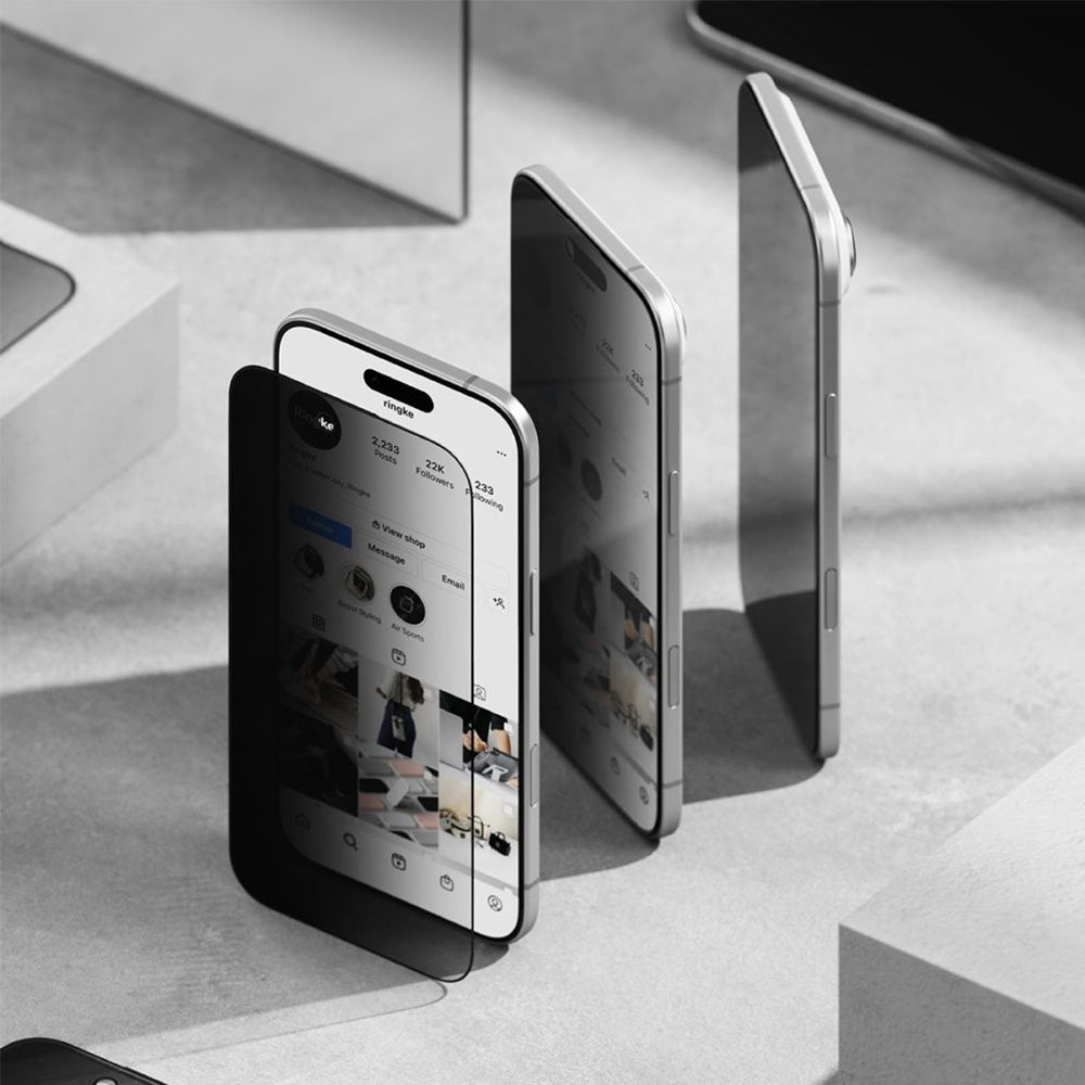 Sichtschutzglas mit Applikator für iPhone Air, Ringke Easy Slide Privacy, 2 Stück
