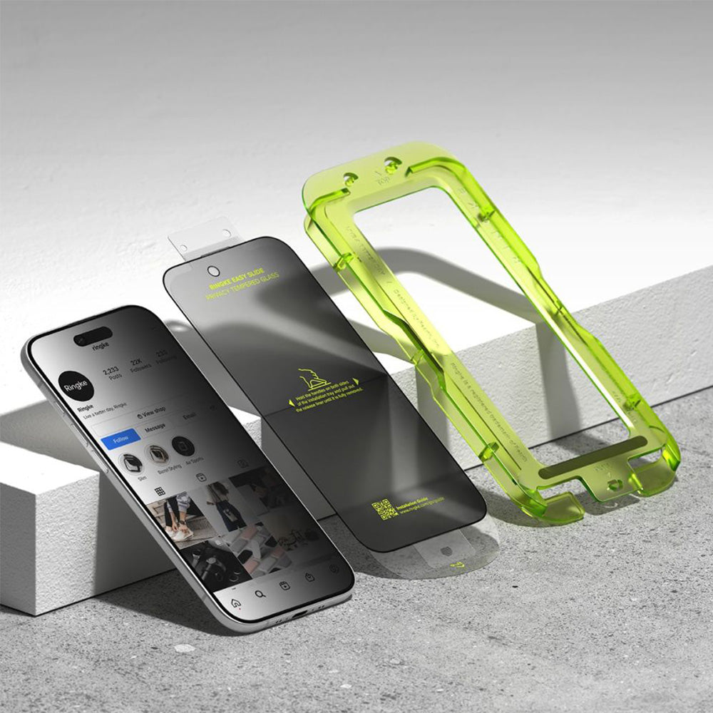 Sichtschutzglas mit Applikator für iPhone Air, Ringke Easy Slide Privacy, 2 Stück