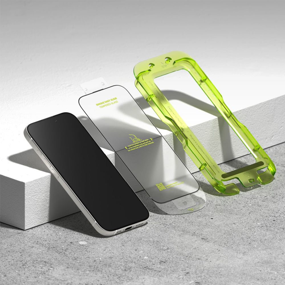 Gehärtetes Bildschirmglas mit Applikator für iPhone 17, Ringke Easy Slide, 2 Stück