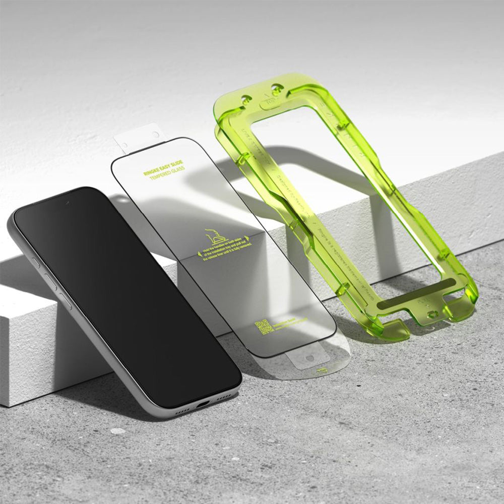Gehärtetes Bildschirmglas mit Applikator für iPhone 17 Pro Max, Ringke Easy Slide, 2 Stück