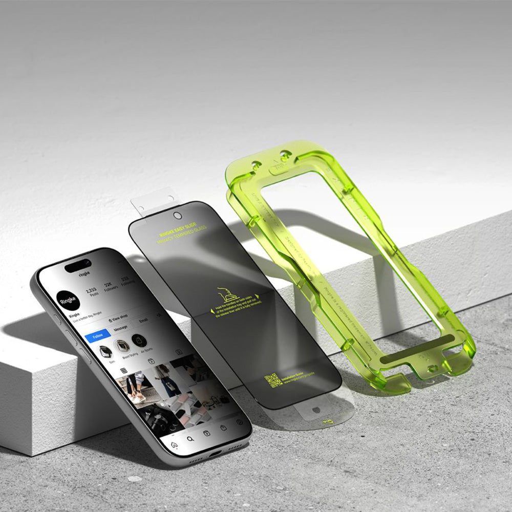Sichtschutzglas mit Applikator für iPhone 17 Pro Max, Ringke Easy Slide Privacy, 2 Stück