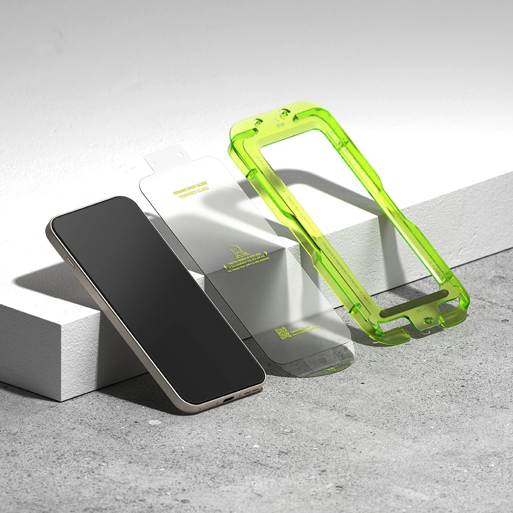 Gehärtetes Bildschirmglas mit Applikator für OnePlus 15, Ringke Easy Slide, 2 Stück