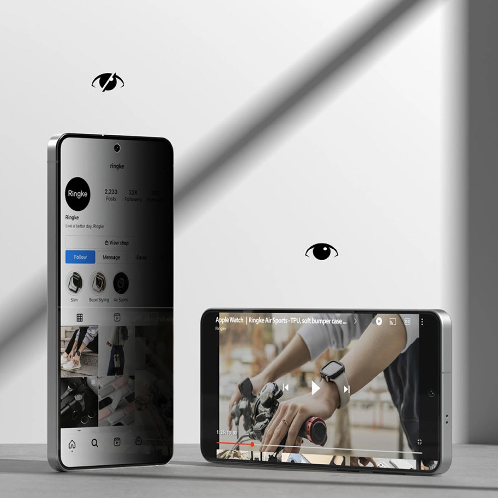 Sichtschutzglas mit Applikator für Galaxy S26, Ringke Easy Slide, 2 Stück