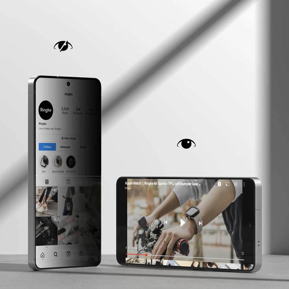 Sichtschutzglas mit Applikator für Galaxy S26 Ultra, Ringke Easy Slide, 2 Stück