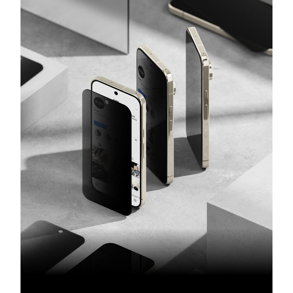 Sichtschutzglas mit Applikator für Google Pixel 11 Pro/10Pro/9Pro, Ringke Easy Slide, 2 Stück