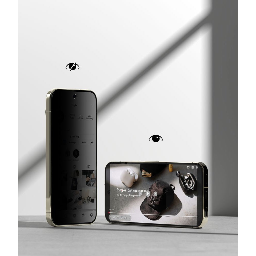 Sichtschutzglas mit Applikator für Google Pixel 11 Pro XL / 10 Pro XL / 9 Pro XL, Ringke Easy Slide, 2 Stück