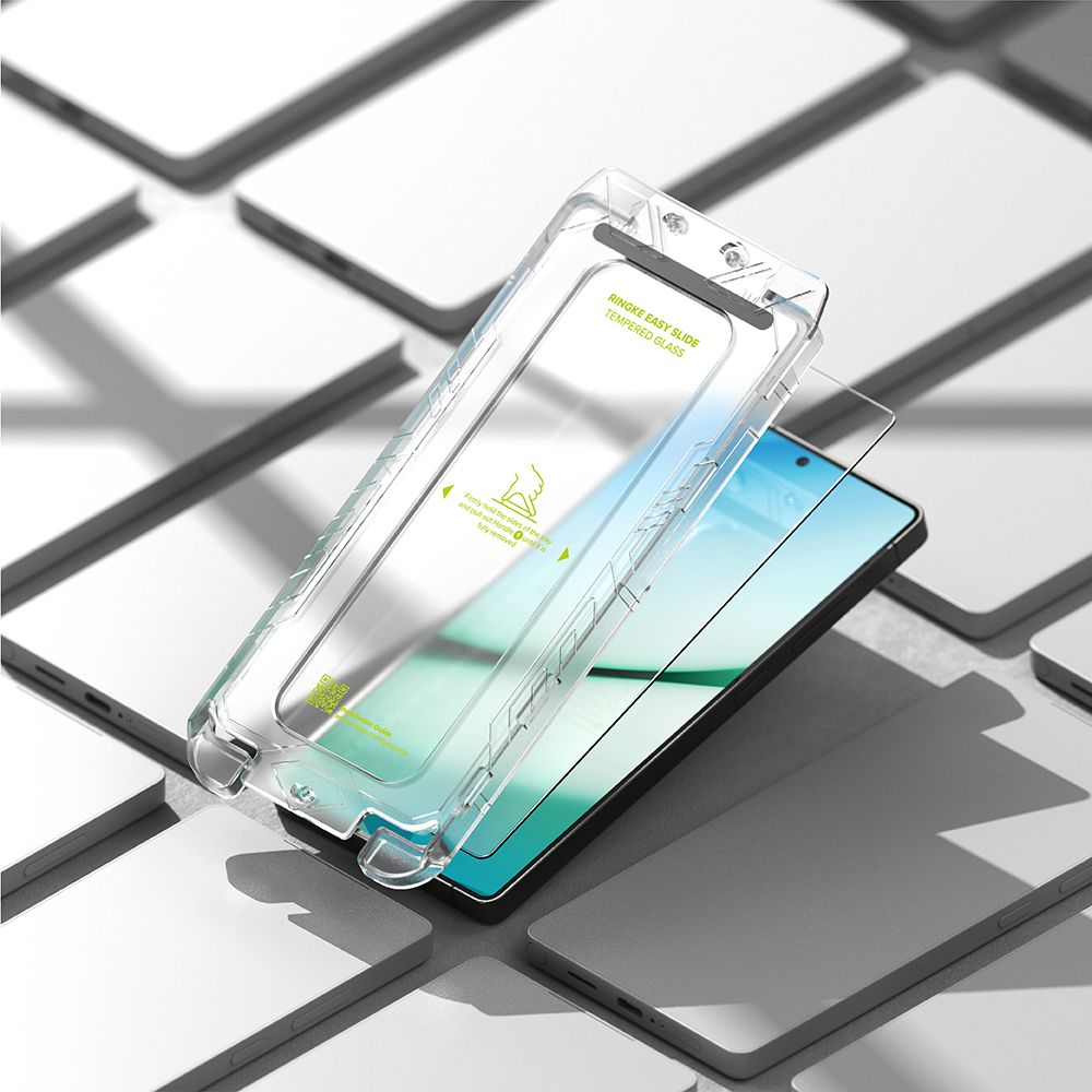 Gehärtetes Bildschirmglas mit Applikator für Samsung Galaxy S25 Ultra, Ringke Easy Slide, Transparent, 2 Stück