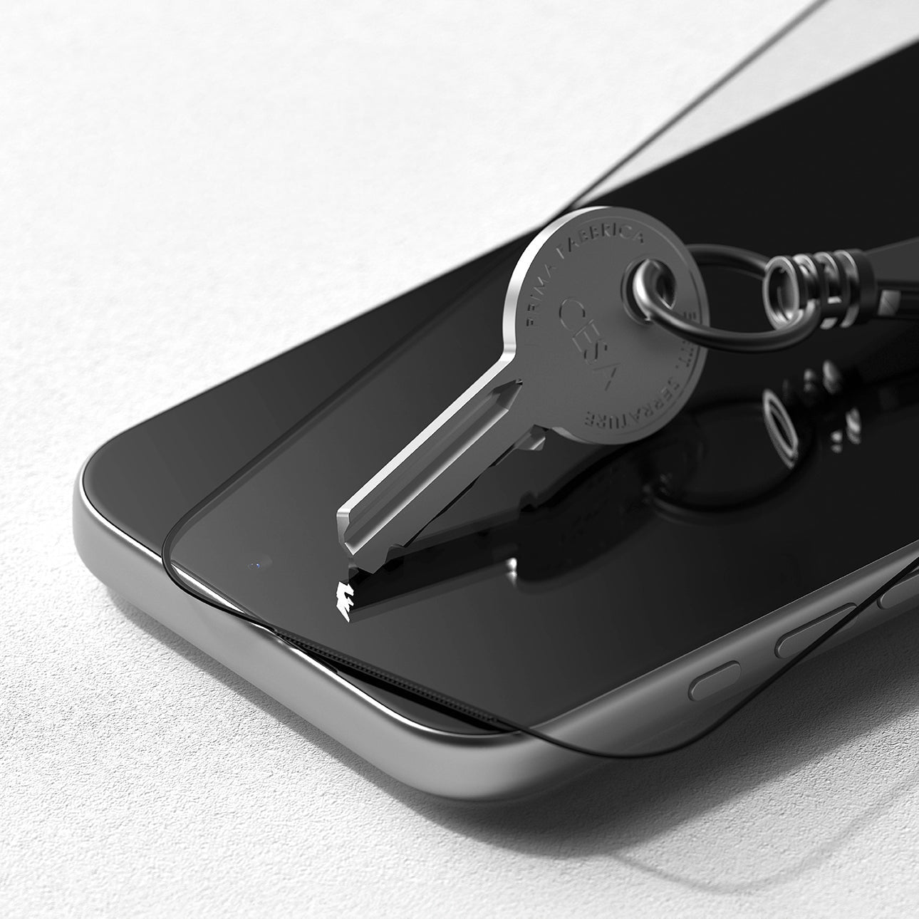 Gehärtetes Antireflexglas mit Applikator für iPhone 17 Pro Max, Ringke Easy Slide AR, 1 Stück, schwarzer Rahmen