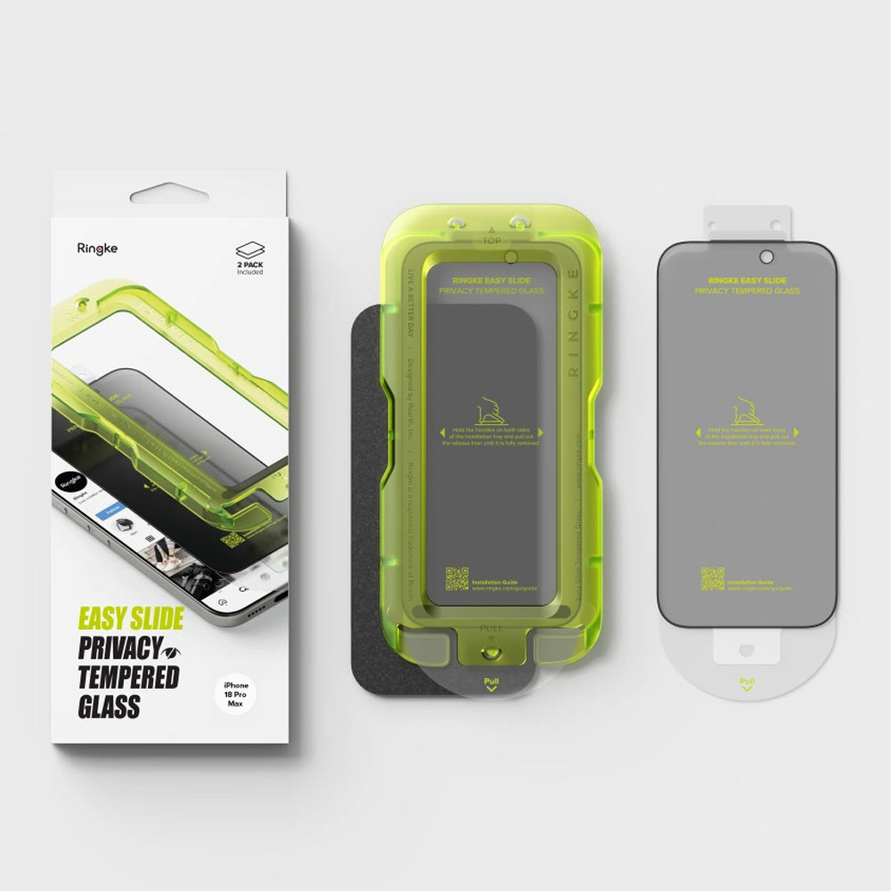 Sichtschutzglas mit Applikator für iPhone 18 Pro Max, Ringke Easy Slide, 2 Stück (5/6)