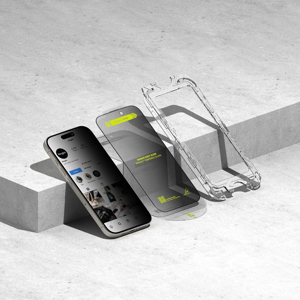 Sichtschutzglas mit Applikator für Samsung Galaxy S25, Ringke Easy Slide, 2 Stück