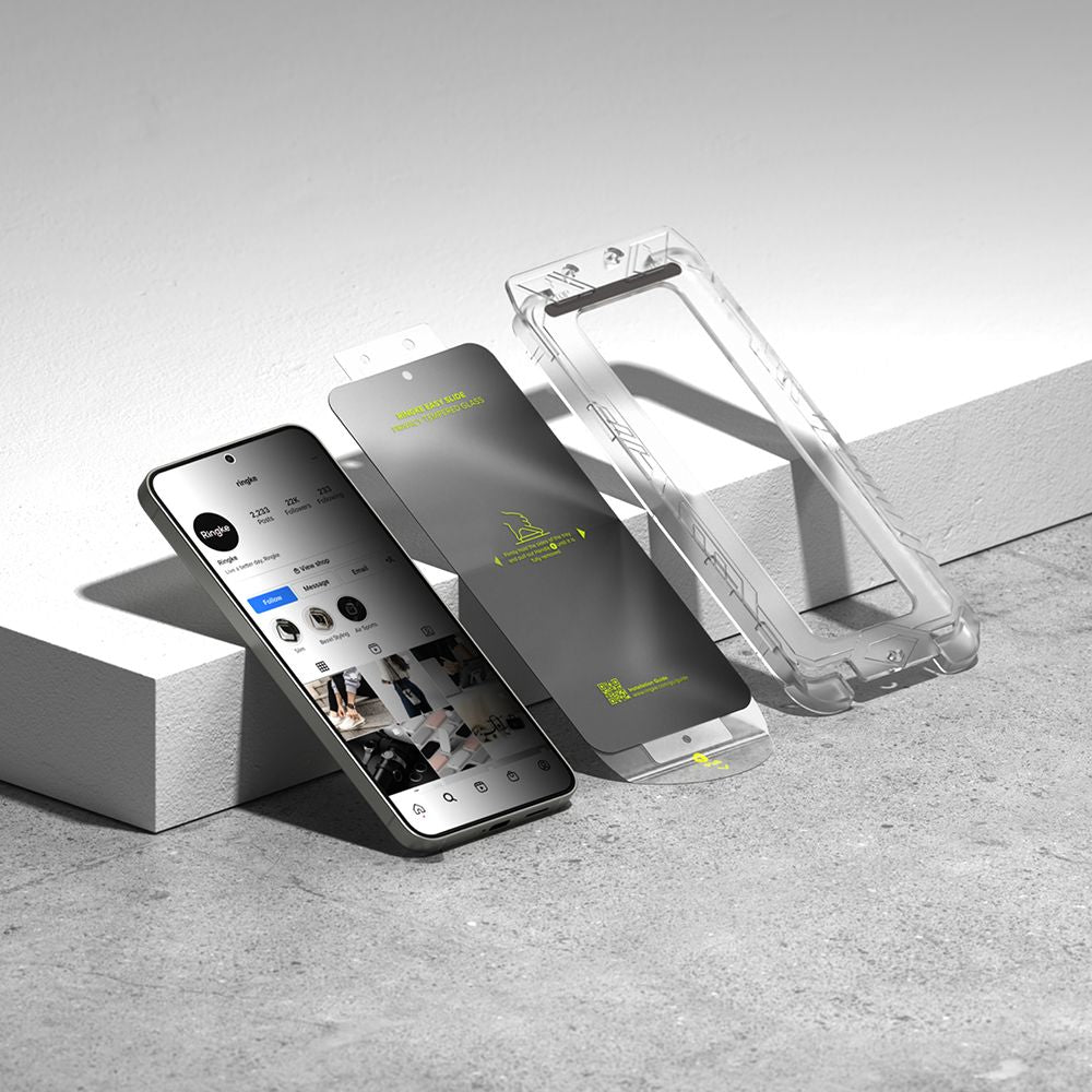 Sichtschutzglas mit Applikator für Samsung Galaxy S25 Plus, Ringke Easy Slide, 2 Stück