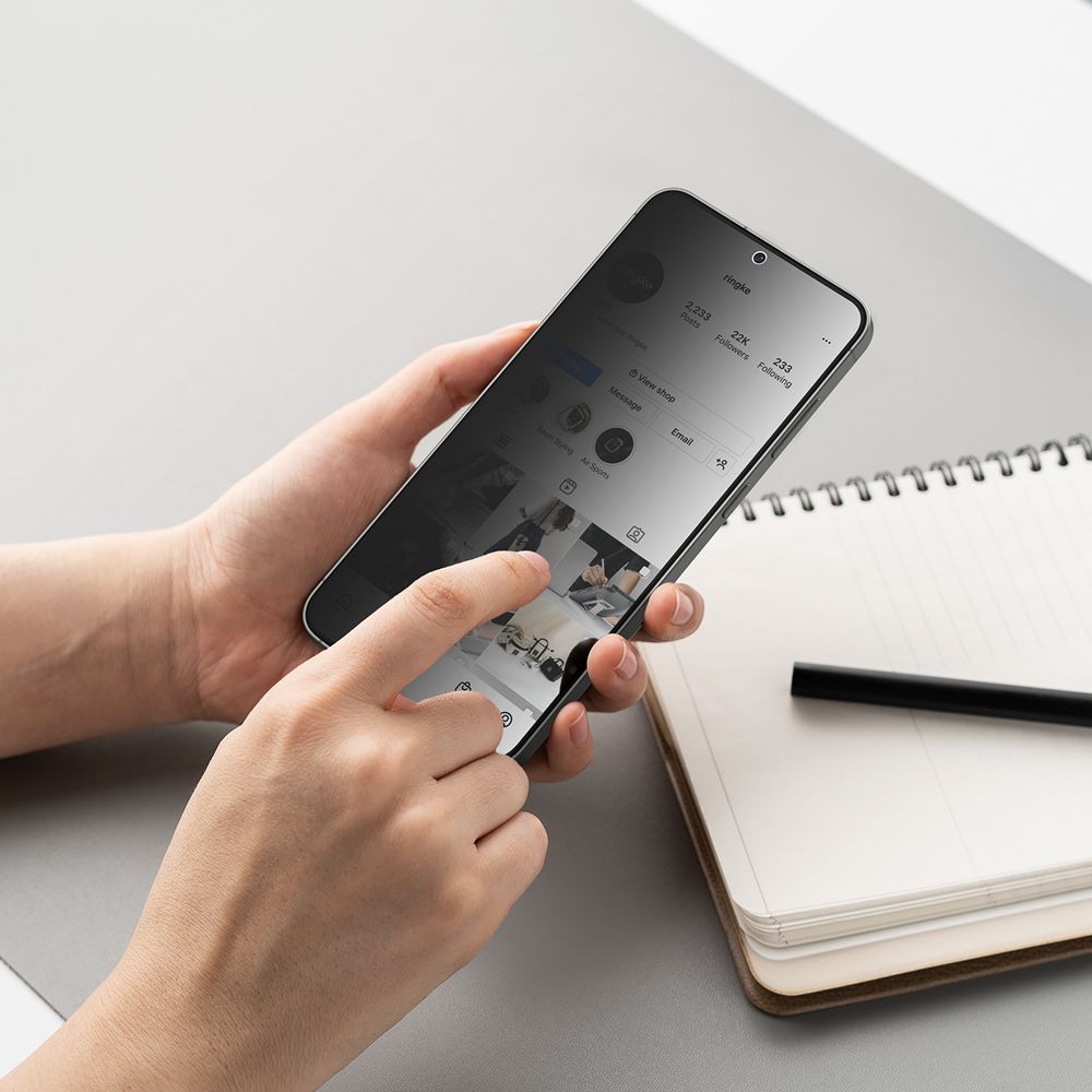 Sichtschutzglas mit Applikator für Samsung Galaxy S25 Plus, Ringke Easy Slide, 2 Stück