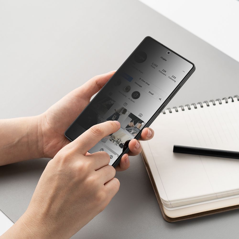 Sichtschutzglas mit Applikator für Samsung Galaxy S25 Ultra, Ringke Easy Slide, 2 Stück