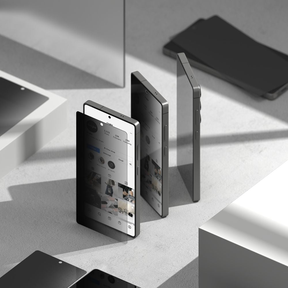 Sichtschutzglas mit Applikator für Samsung Galaxy S25 Ultra, Ringke Easy Slide, 2 Stück