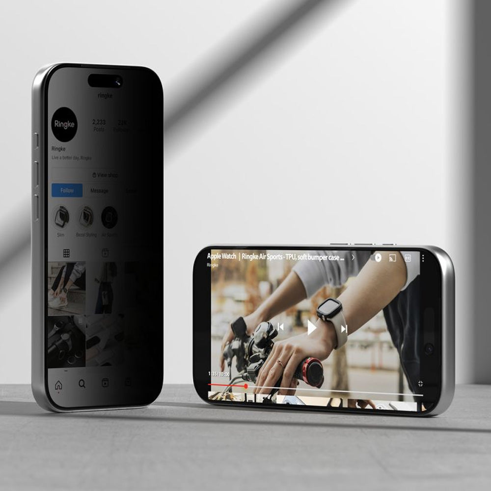 Sichtschutzglas mit Applikator für iPhone 18 Pro, Ringke Easy Slide, 2 Stück (4/6)